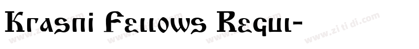 Krasni Fellows Regul字体转换